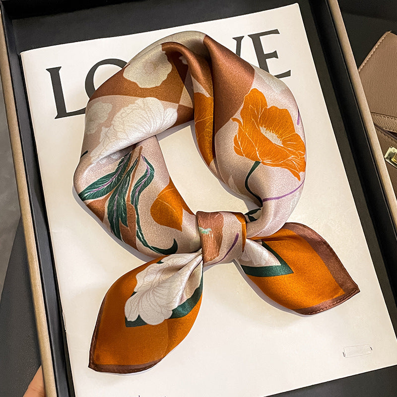 Versatile And Stylish Silk Neck Scarf