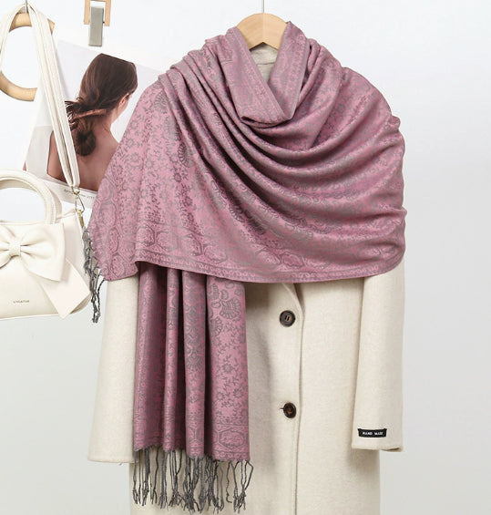 Winter Ethnic Style Warm Tassel Scarf Shawl